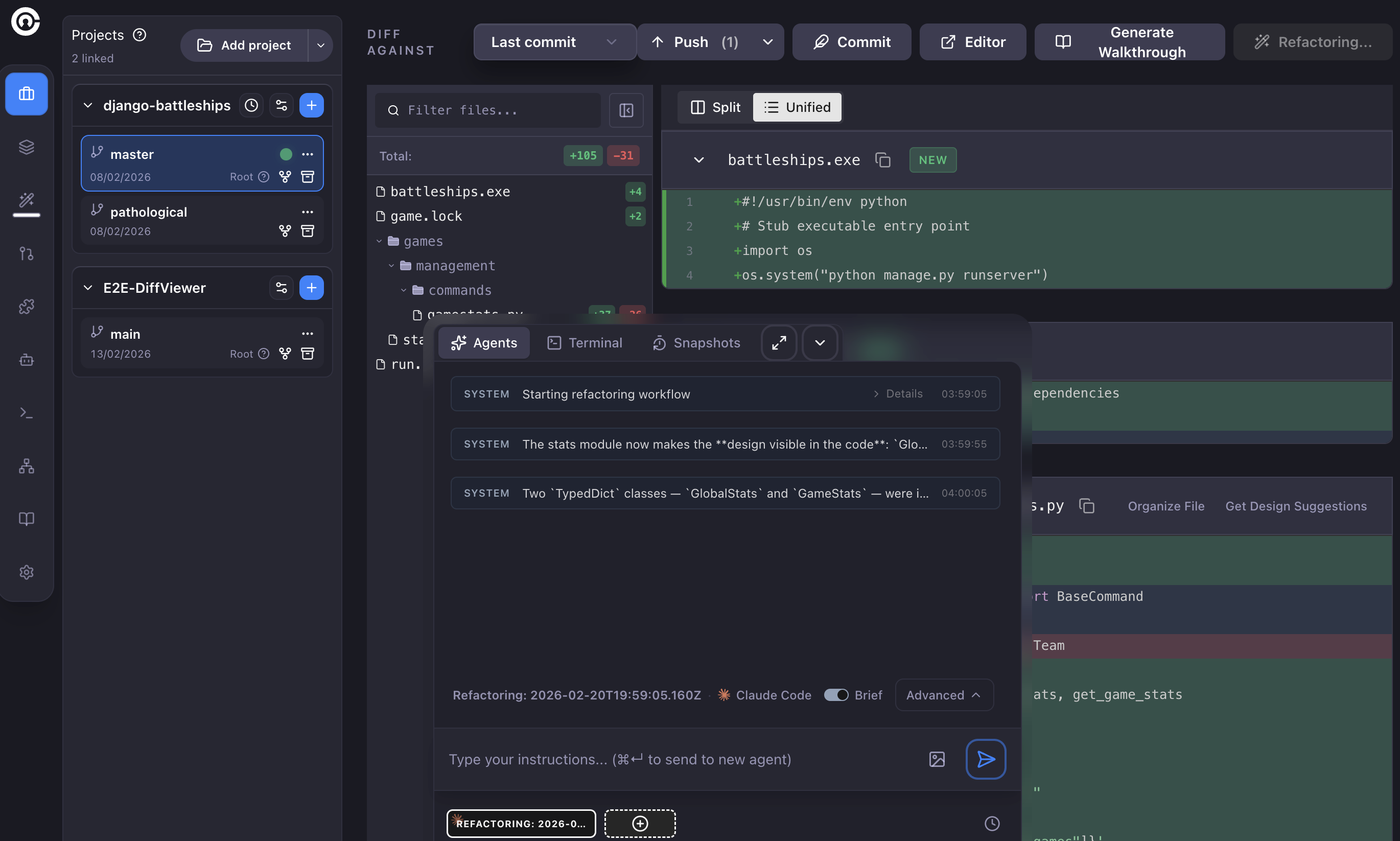 Do-it-all refactoring workflow