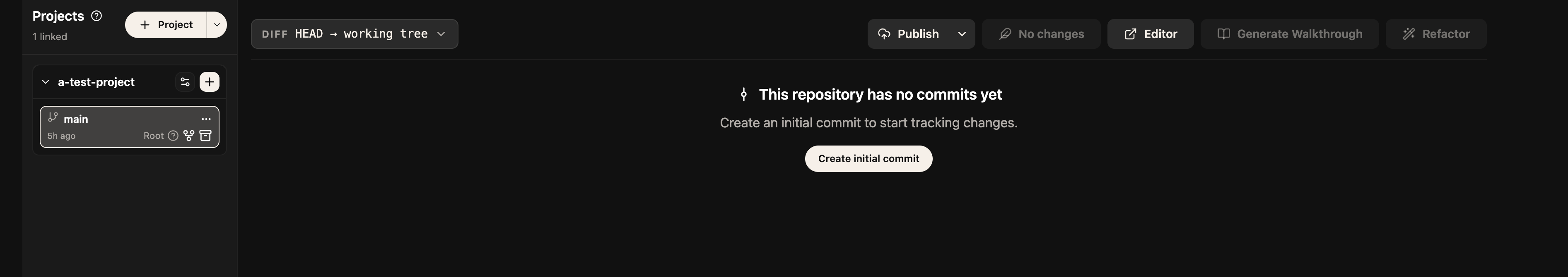 Friendly empty state for repos with no commits