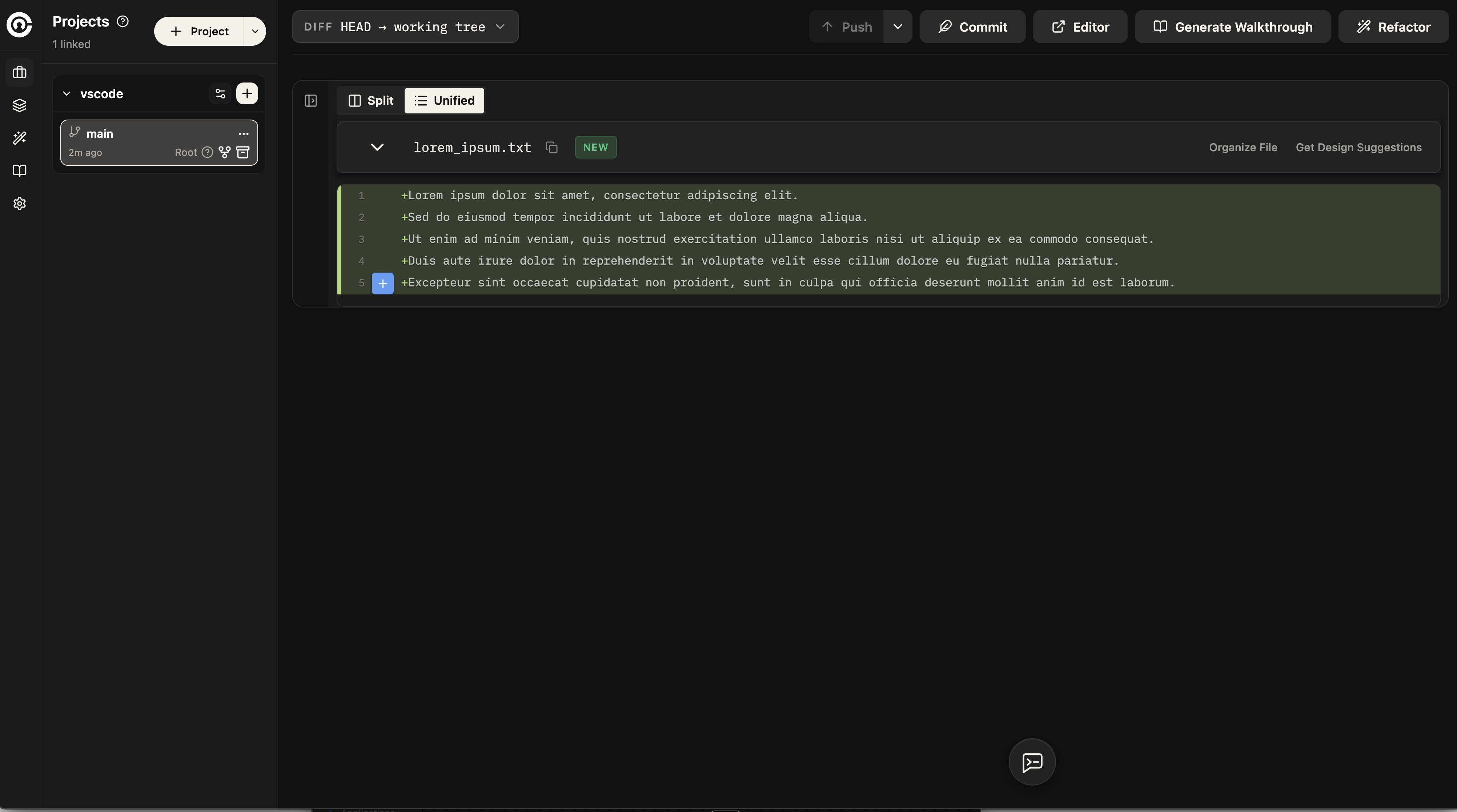 Redesigned Command Center UI