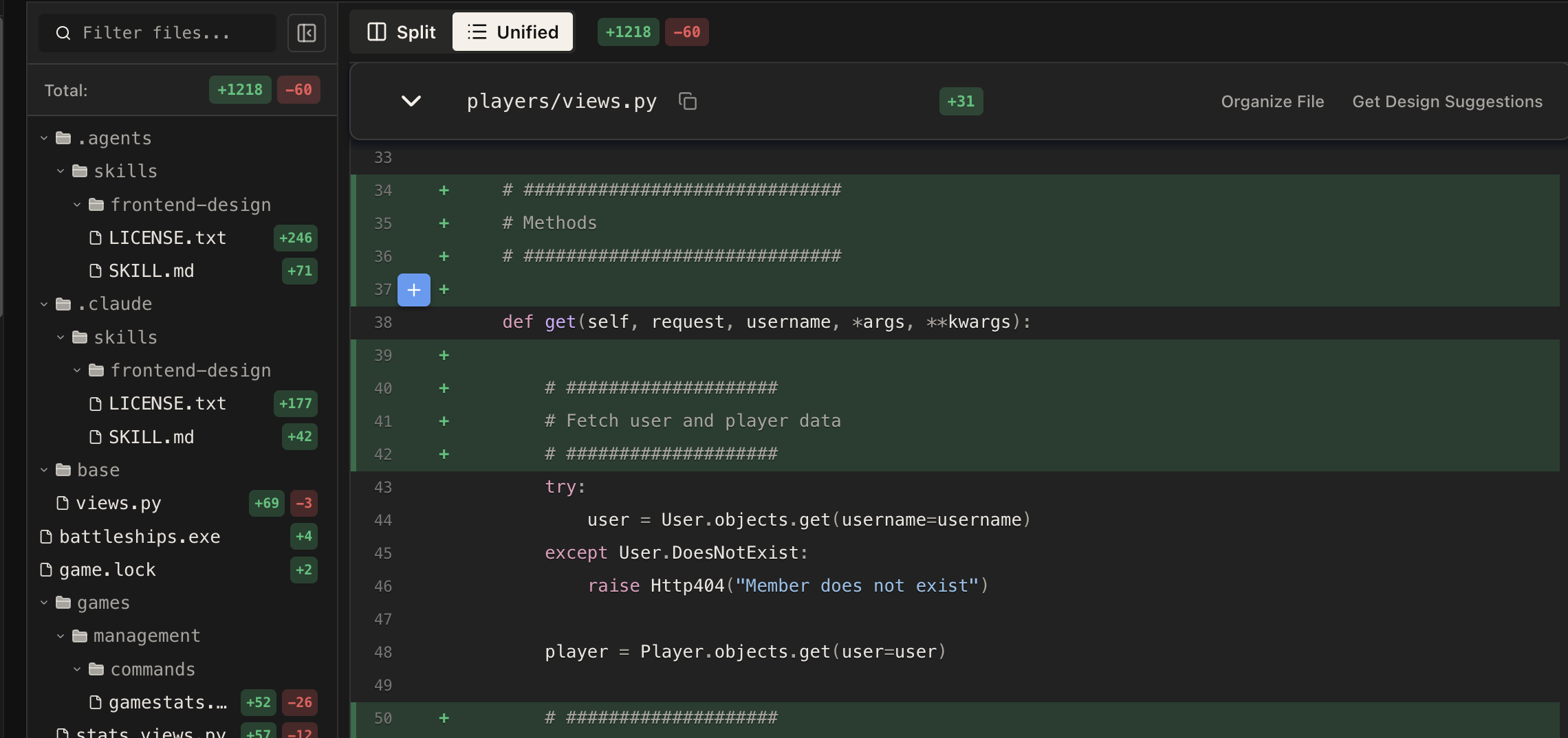 Improved diff viewer gutter spacing